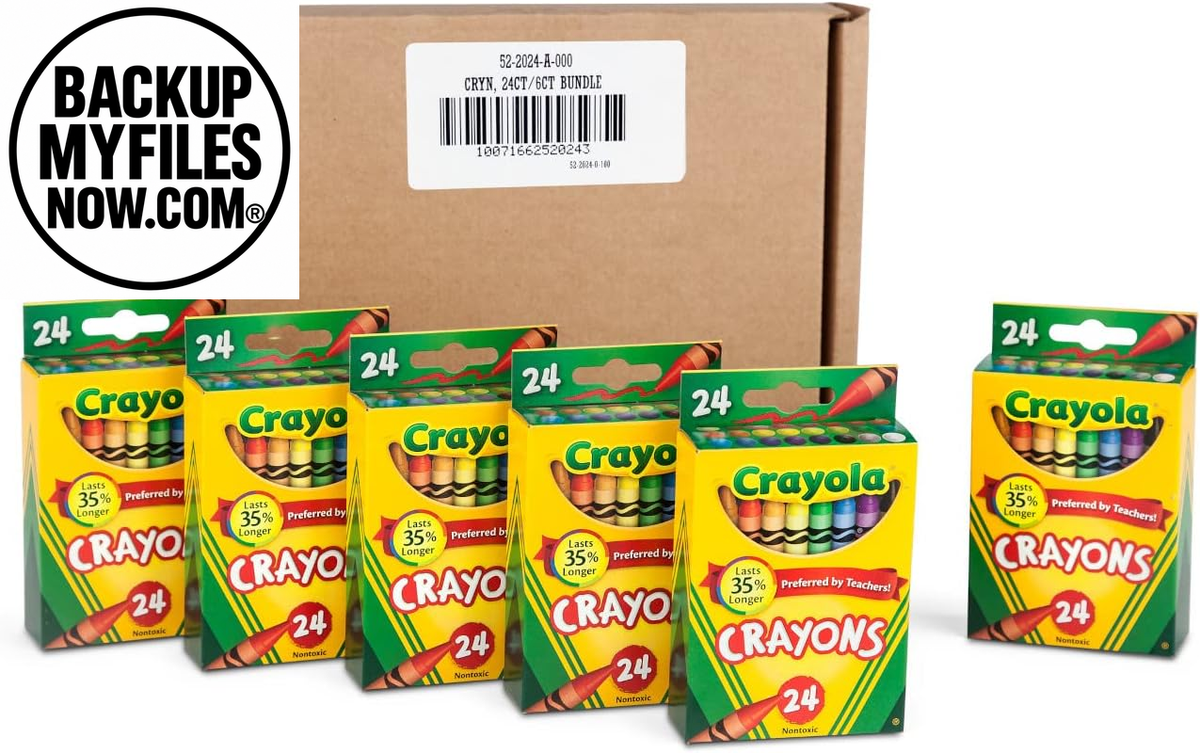 Set of six Crayola jumbo crayons, 16 large color crayons each, perfect for toddlers and kids, school supplies, and gifts.