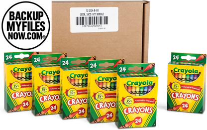 Set of six Crayola jumbo crayons, 16 large color crayons each, perfect for toddlers and kids, school supplies, and gifts.