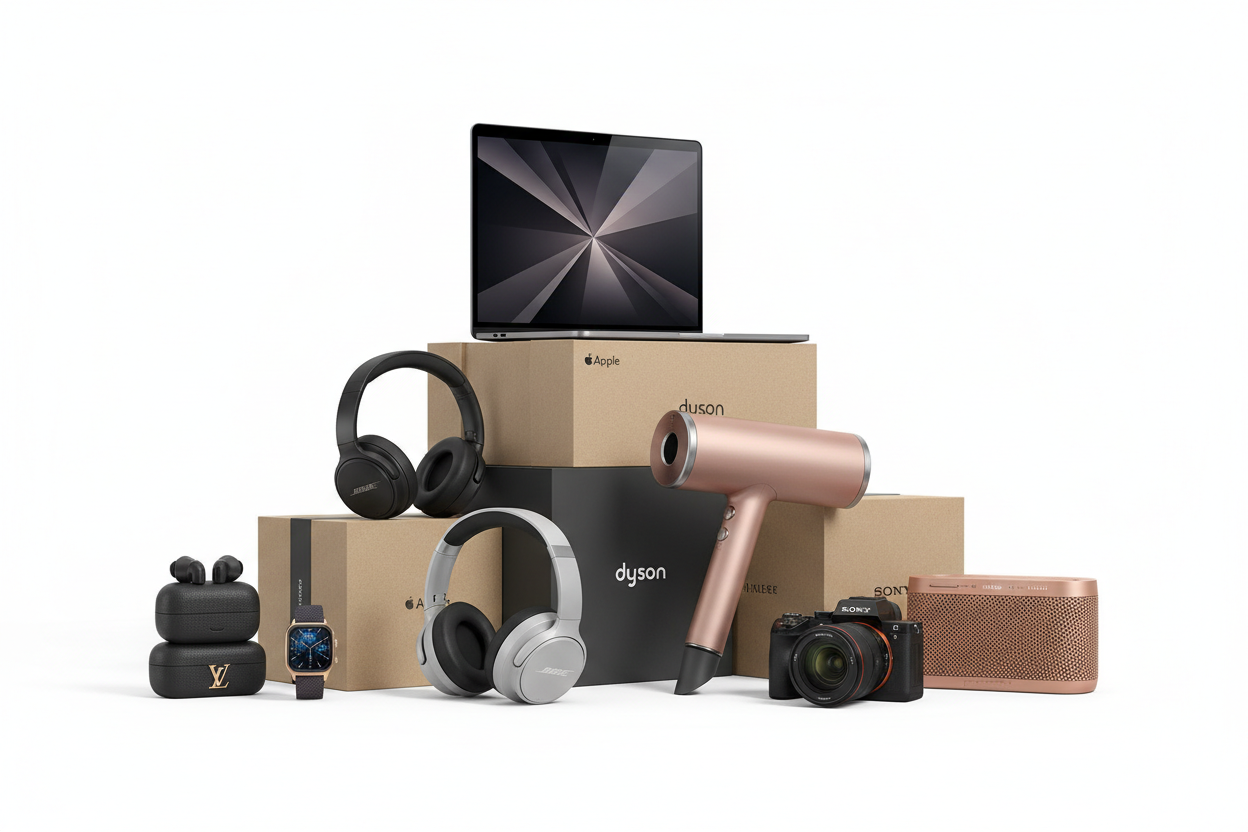 Create a beautiful image showing Name Brand Products