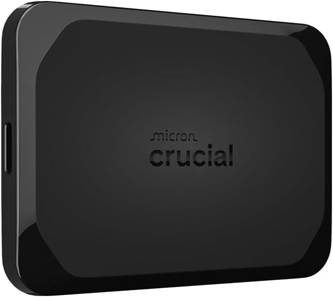 Crucial X10 1TB Portable SSD, Up to 2,100MB/s, USB 3.2 USB - C, External Solid State Drive, Compatible with Windows, Mac & Android, Durable Storage for Games, Photos & Files, Blue - CT1000X10SSD9 - 02 - BACKUPMYFILESNOW