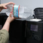 Bottle of Crystal Geyser Alpine Spring Water, 128 Fl Oz, clear plastic container with blue label and cap.