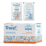 Travel Wipes HAND SANITIZING Individually Packed Premium Hand Sanitizing Wipes for Travel Home Office School etc. with Moisturizer - Manufactured in USA (Fragrance-Free 30ct Box)
