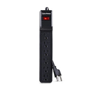 CyberPower CSB606 Essential Surge Protector 900J/125V 6 Outlets 6ft Power Cord Black - BACKUPMYFILESNOW