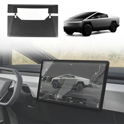 Cybertruck Display Back Overlay | Real Dry Carbon Fiber Center Screen Cover