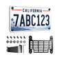Cybertruck front license plate holder by Tesery with no-drill, anti-theft mounting kit, designed for secure vehicle license display.