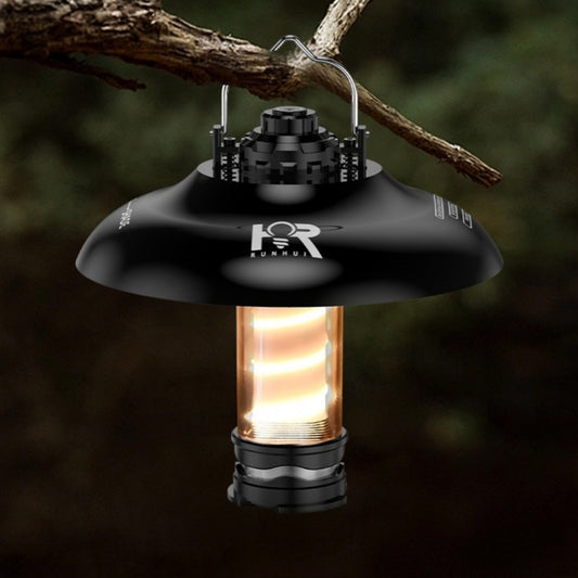 Outdoor RHX tactical camping lantern with ambient light for campsite illumination