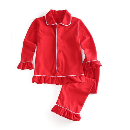 Red Christmas classic children's clothing in soft cotton solid color design, My Store brand