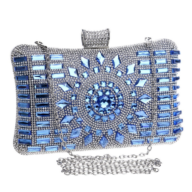 Women's Cheongsam luxury diamond dinner bag with sparkling embellishments and elegant structured design