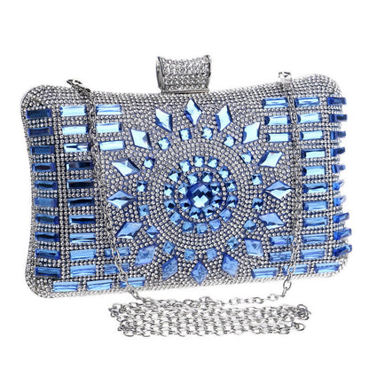 Women's Cheongsam luxury diamond dinner bag with sparkling embellishments and elegant structured design