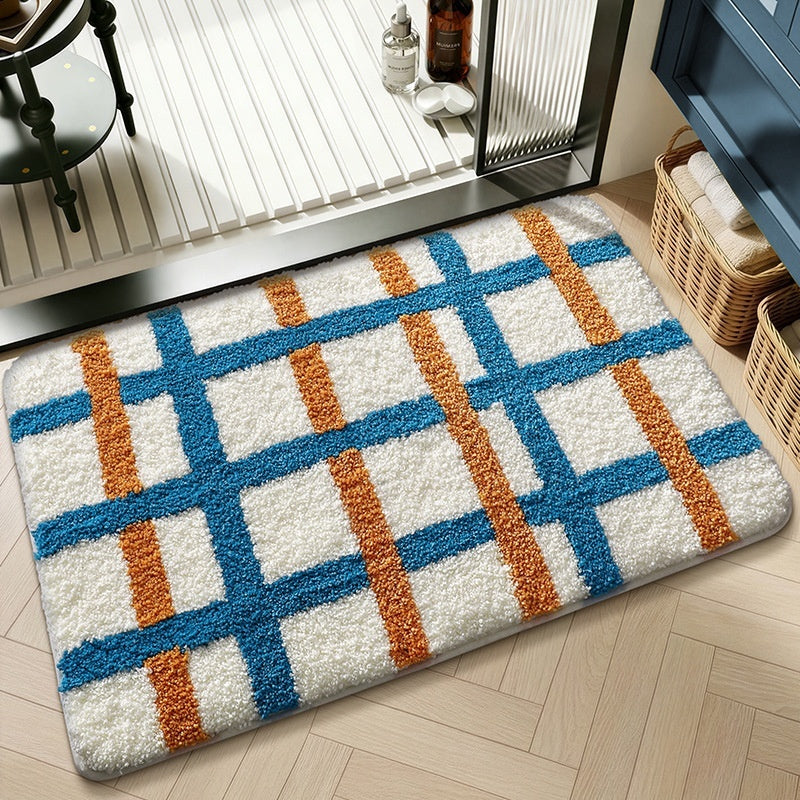 Water-absorbent non-slip geometric lattice floor mat by My Store