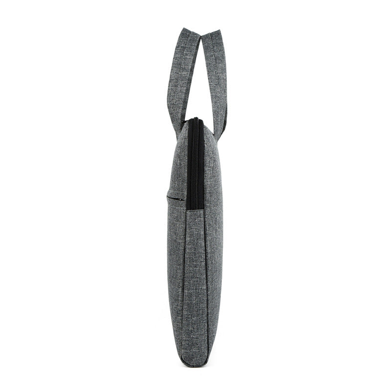 Business male and female computer bags, simple portable laptop bags in black and gray.