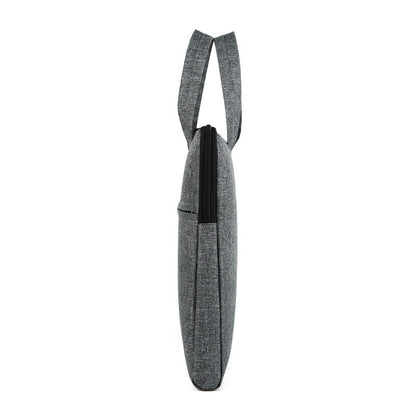 Business male and female computer bags, simple portable laptop bags in black and gray.