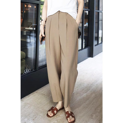 Women's casual cropped harem pants in a relaxed, tapered design