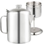APOXCON Percolator Coffee Pot Stainless Steel Coffee Percolator with Heat Resistant Glass Knob Top Compact Coffee Maker Pot for Campfire or Stovetop Coffee Making Outdoor Traveling Fast Brew