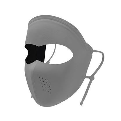 Vinyl full-face sun protection mask for UV protection, white face-covering design