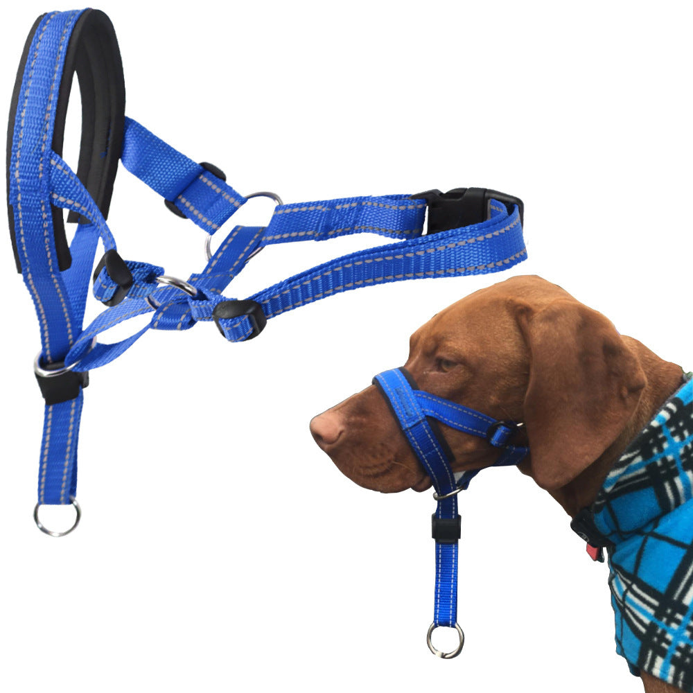 Nylon dog muzzle rope pet supply in black for secure, comfortable use