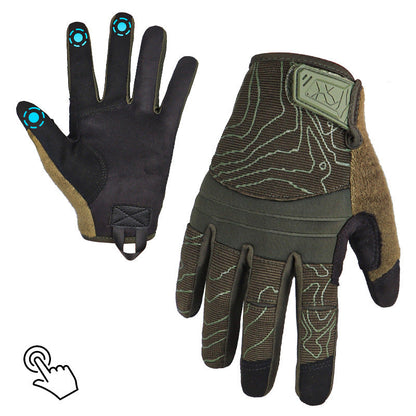 Outdoor sports cycling tactical gloves with shock-absorbing, abrasion-resistant protective padding