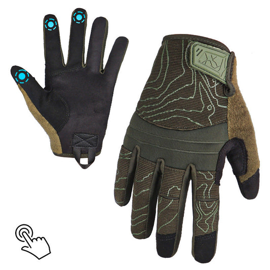 Outdoor sports cycling tactical gloves with shock-absorbing, abrasion-resistant protective padding