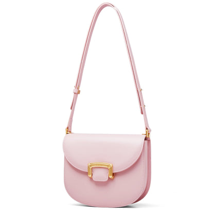 LA FESTIN Small Leather Crossbody Purses For Women - Adjustable Strap Shoulder Purse Designer Handbags Satchel Bags For Women - Pink