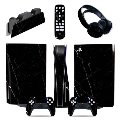 PS5 game console full body sticker set with colorful protective decals for console and controllers