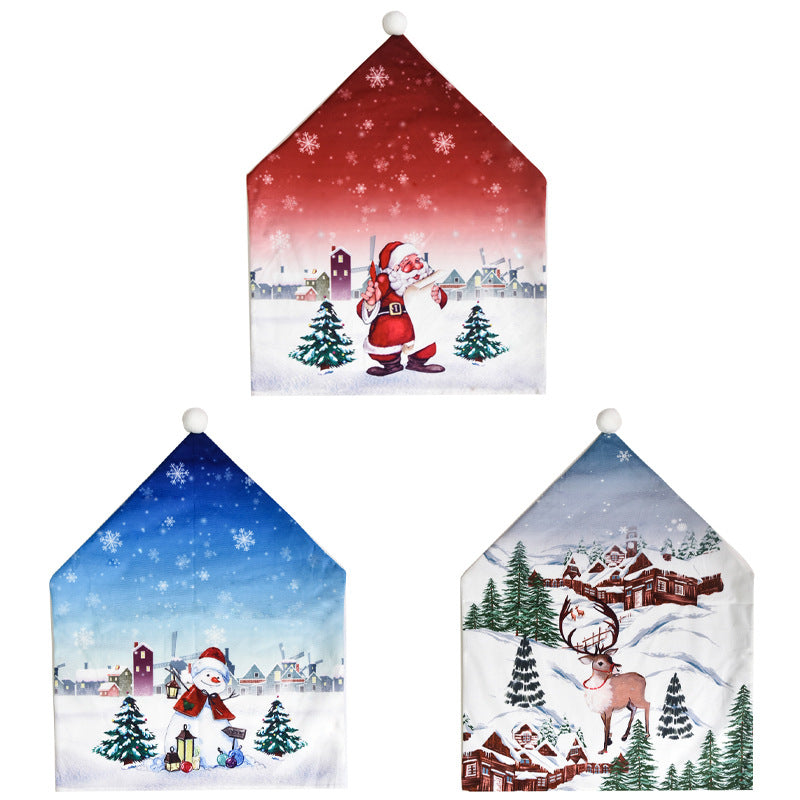 Christmas cartoon chair covers by My Store for festive chair decoration