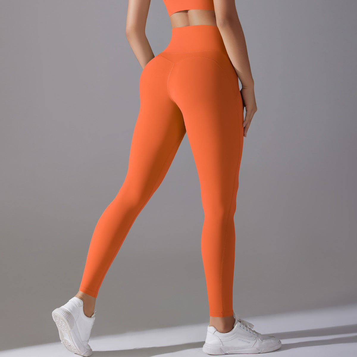 Women's high waist hip lift nude feel hot pants yoga pants by Internet Celebrity