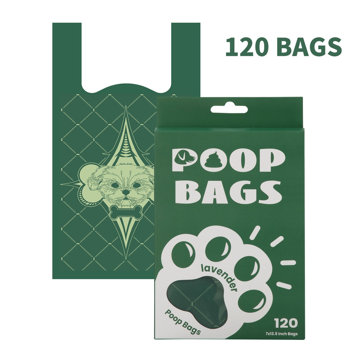 Handle dog waste bag EPI vest with degradable poop picking and cat litter bags 񟿿
