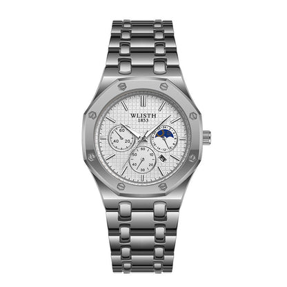 Women's luminous calendar watch with stainless steel strap, My Store brand