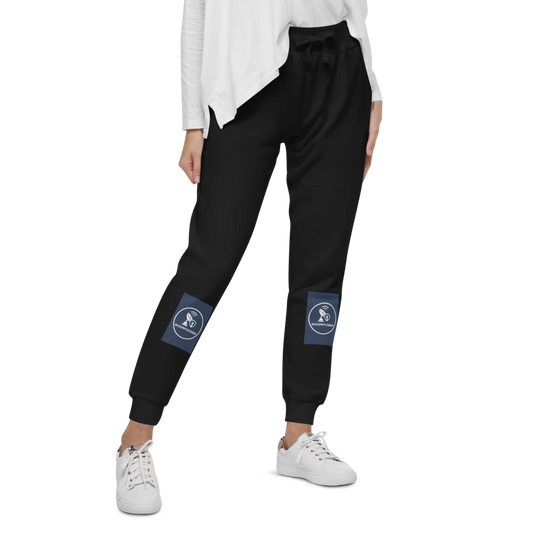 Unisex fleece sweatpants from Cotton Heritage M7580 by BACKUPMYFILESNOW®, showing soft, cozy fabric and relaxed fit.