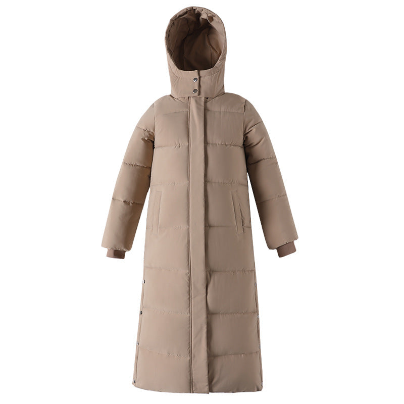 Women's winter cotton clothing, extended below-the-knee design