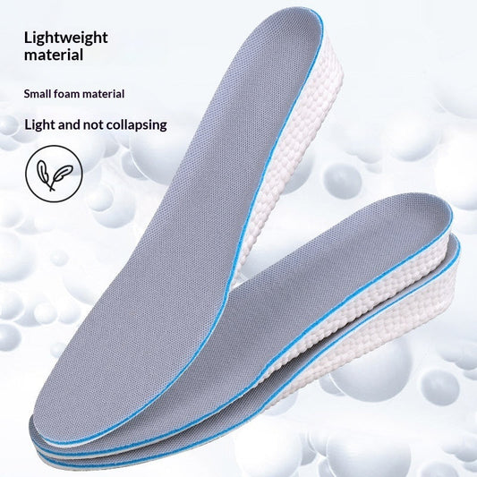 Men's height increasing insoles with full cushion and hard base for added support and lift