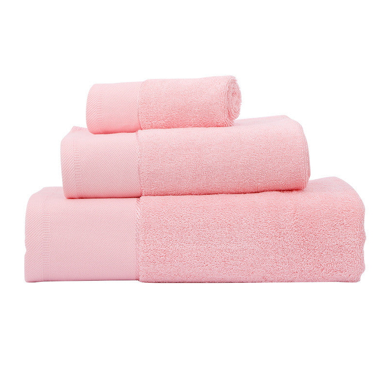 Absorbent cotton bath towel gift towel in a soft woven design
