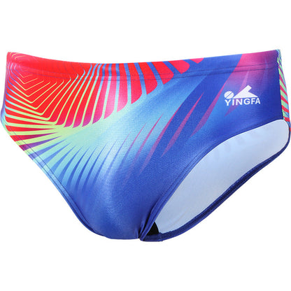 Professional racing training triangular swimming trunks in sleek athletic design