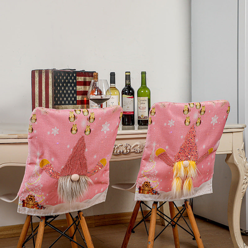 Christmas decorations chair cover with festive holiday design by My Store