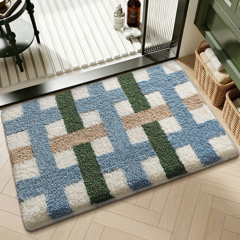 Water-absorbent non-slip geometric lattice floor mat from My Store