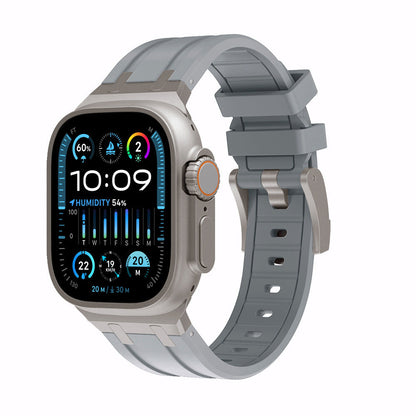 Liquid silicone trendy strap in a sleek design, shown close-up