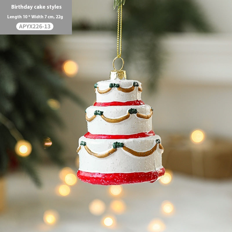 Painted plastic Christmas tree pendant decoration from My Store