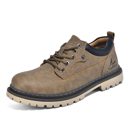 British-style work boots for men, featuring a rugged design and sturdy construction
