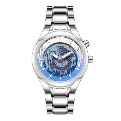 Personalized retro dragon-shaped dual-display men's watch with premium design and water resistance
