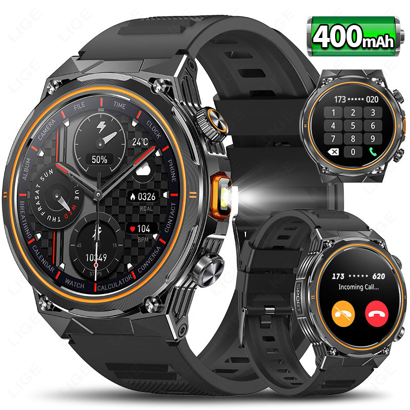AK81 Cross-Border Smart Watch with 1.46-inch display, shown in a sleek black case and matching band