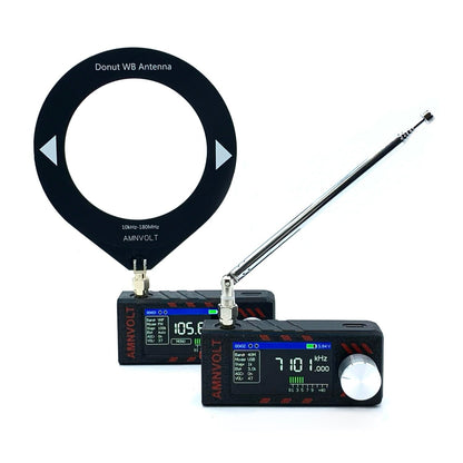 V3 full-band DSP pocket receiver radio by My Store, compact black handheld radio with digital display