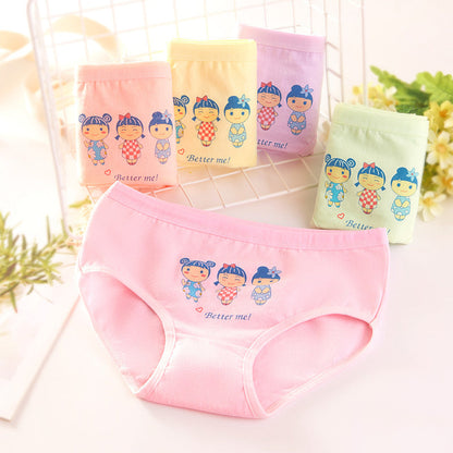 Children's girls pure cotton boxer underwear from My Store in a comfortable, simple design