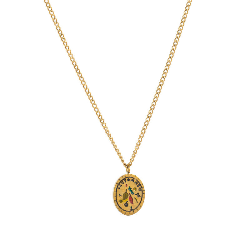 Retro versatile 18k necklace and bracelet jewelry set in a classic design