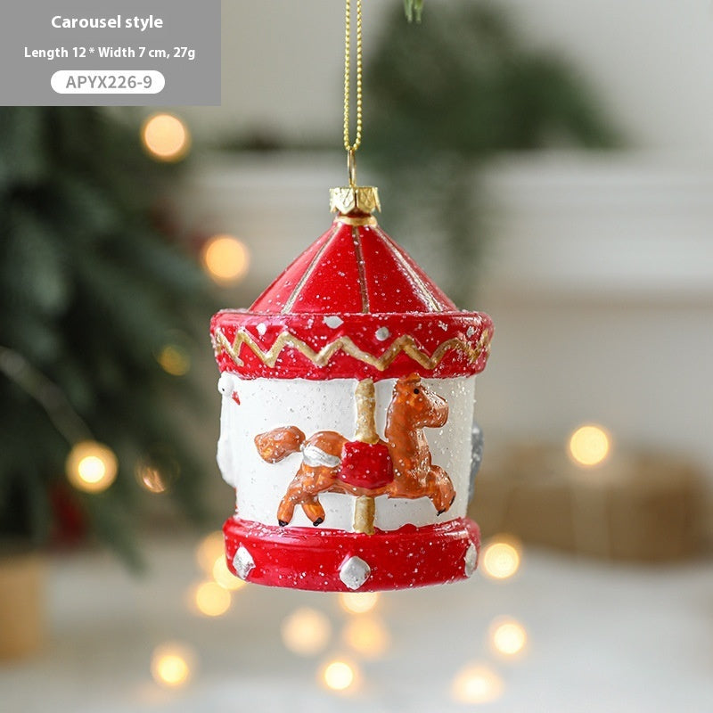 Painted plastic Christmas tree pendant decoration from My Store