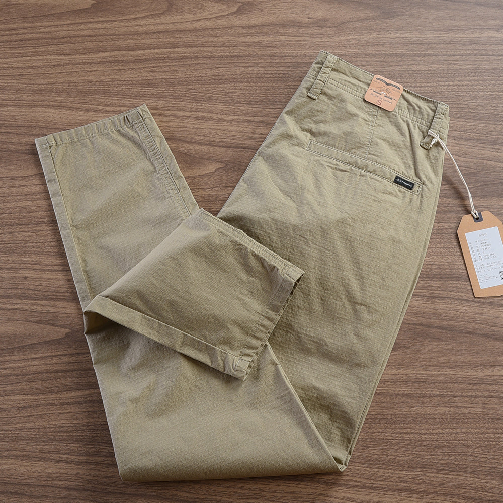Summer men's pencil long pants, thin breathable fabric for lightweight everyday wear