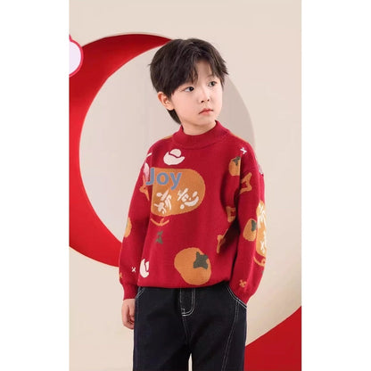 Red autumn and winter baby sweater by My Store