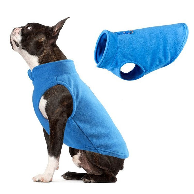 Fleece pet dog clothes puppy coat jacket vest for small dogs, soft warm design