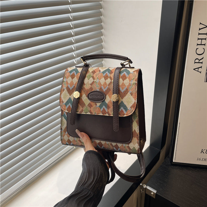 Stylish casual minimalist personalized women's backpack in a sleek, functional design