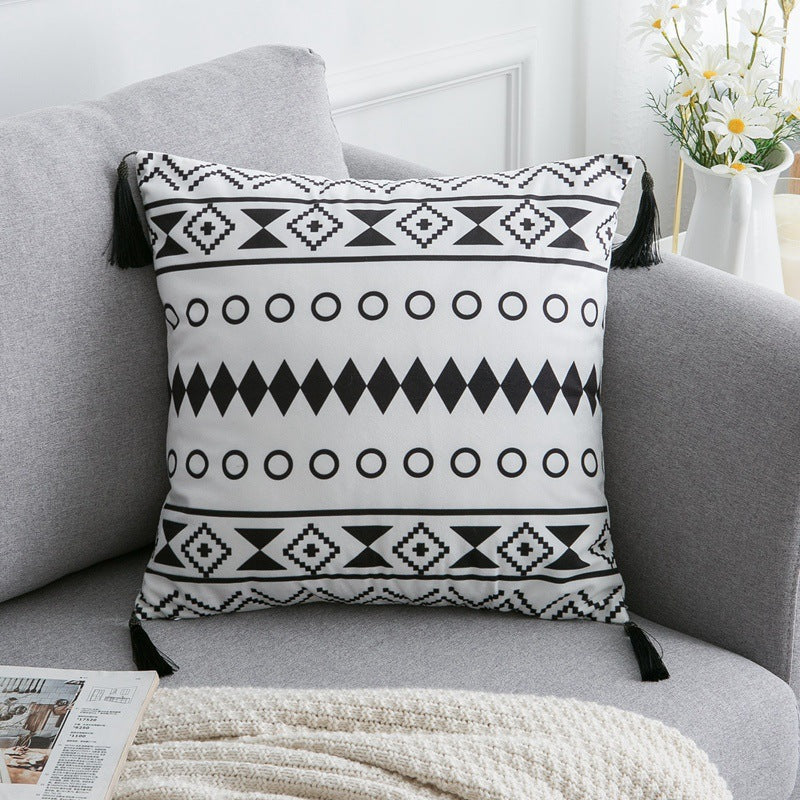 Bohemian National throw pillow featuring a decorative bohemian design and soft fabric texture
