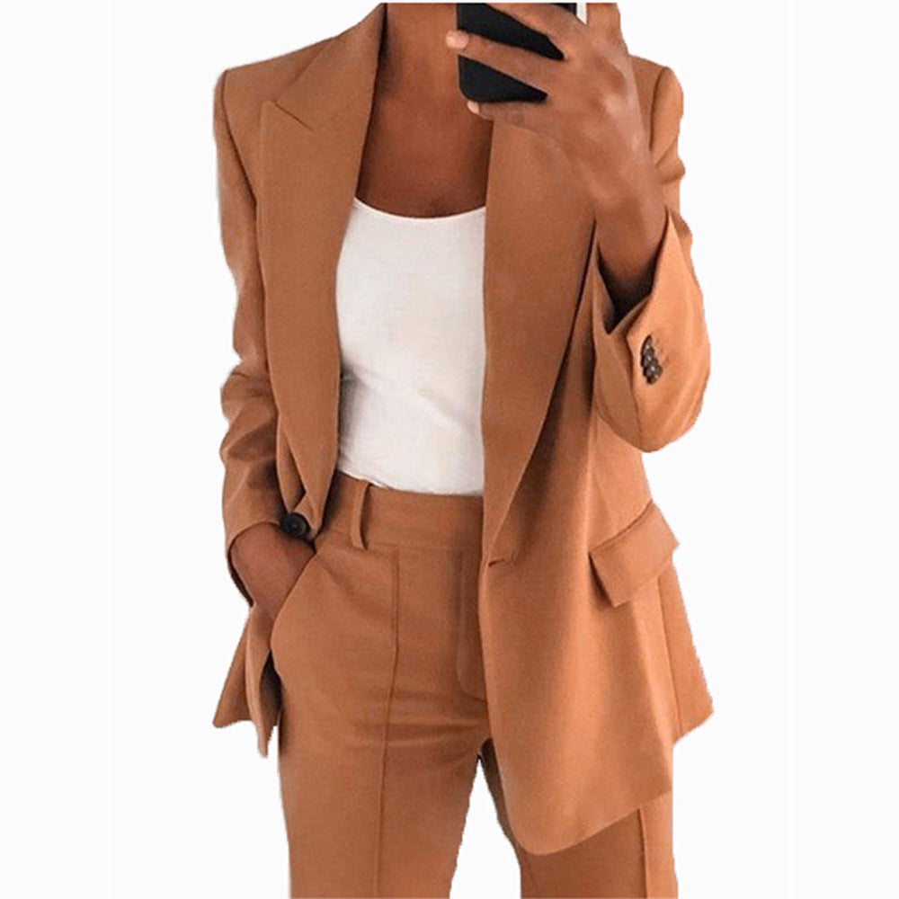 Women's Slim Fit Lapel Cardigan for Business and Daily Wear
